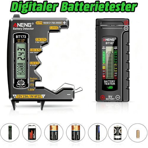 Digital lcd batterietester - digital,