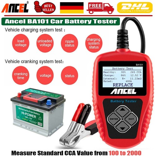 Ancel ba101 12v batterietester - ancel,