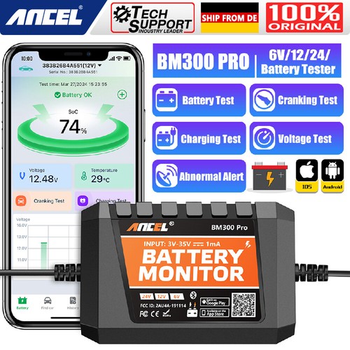 Ancel bm300 pro batterietester - pro,